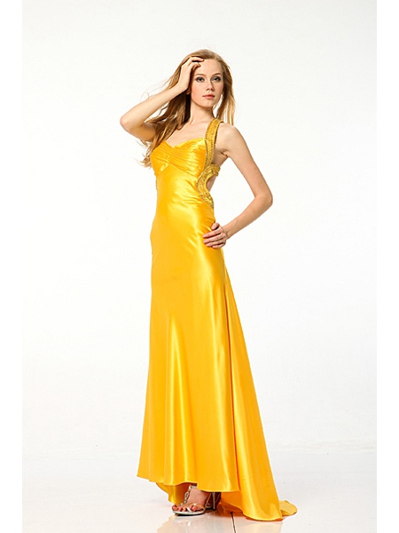 yellow prom dress