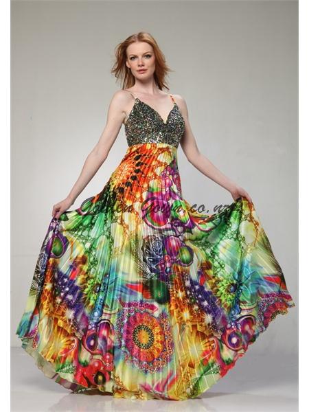 print prom dress