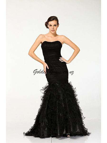 black ball and evening dress