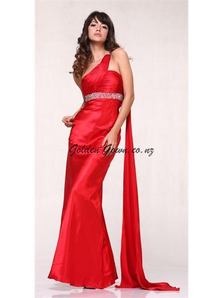 red evening dress or ball dress