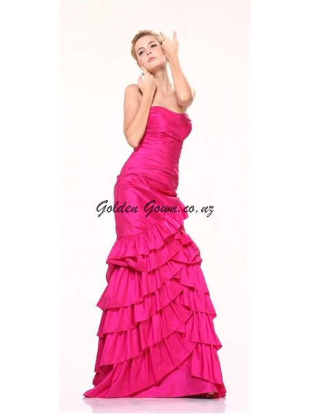 pink evening gown and ball dress