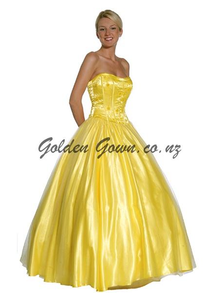yellow ball dress