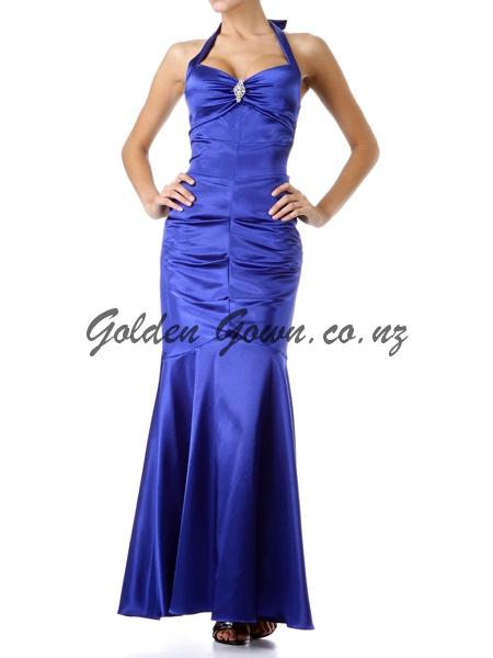 blue evening dress