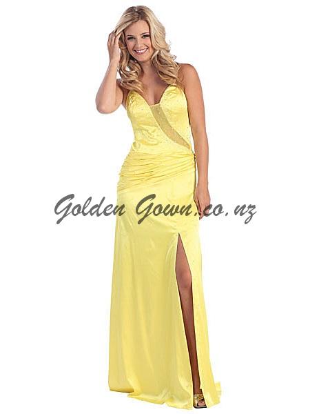 yellow prom dress