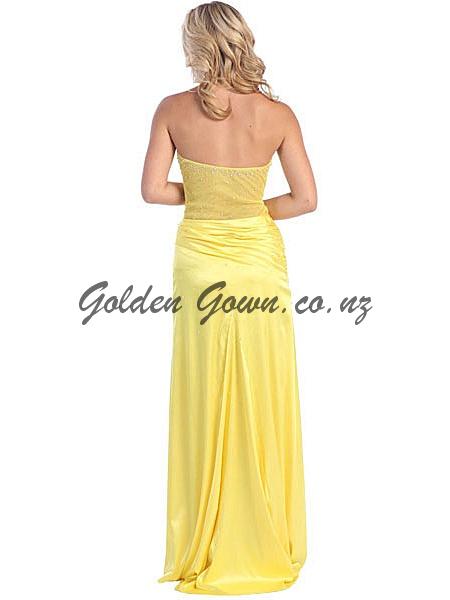 yellow ball gown