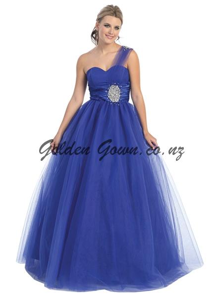 blue evening dress, prom gown