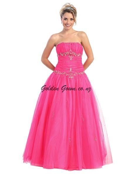 pink ball dress